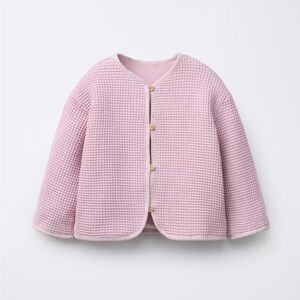 Zara Waffle Button Jacket